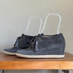 Grey Suede‎ Crown Vintage Leather ankle shoes size 10 Fall shoe